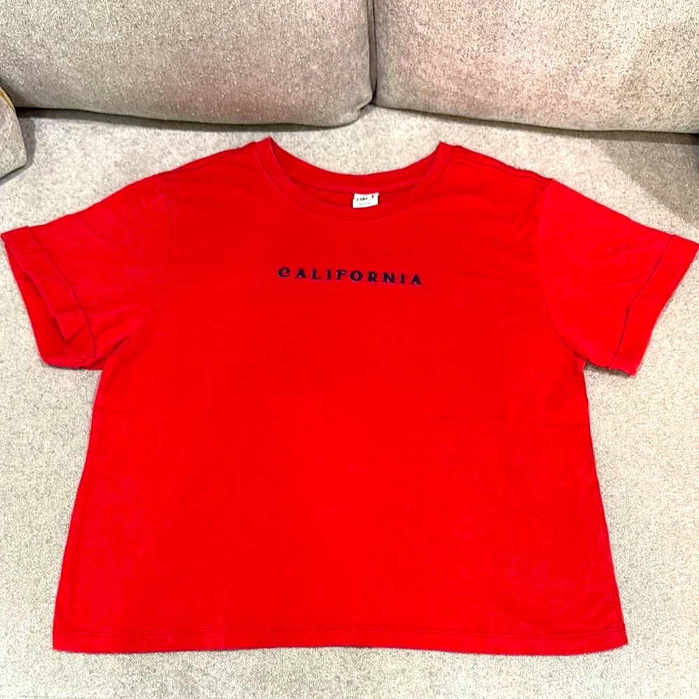 Vibe Red Short Sleeve Tees Vibrant Cotton Blend Small